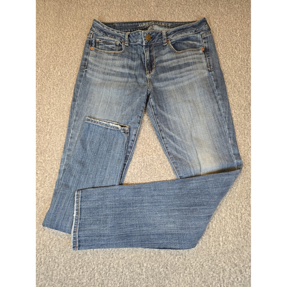 American Eagle Skinny Stretch Jeans Womens Size 10 Medium Wash Blue Denim